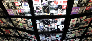 Illustration for article titled This Real-Time Installation Of Social Media Feeds Is Insane